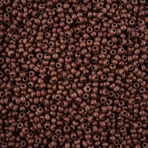 Czech Glass Seed Beads 8/0 (2.9mm Diameter) Terra Intensive Dark Brown - 500g Bulk Bag by Preciosa (Jablonex)