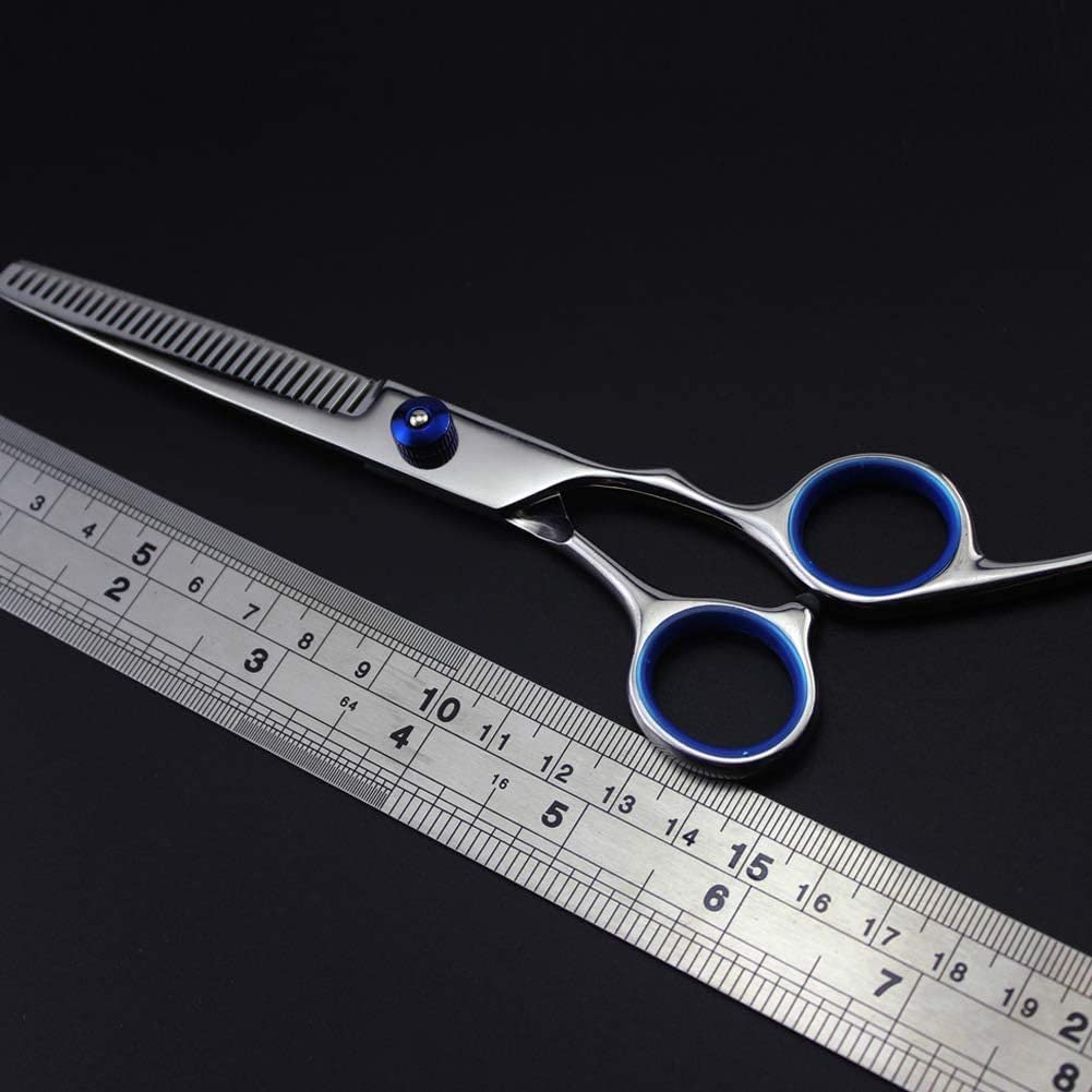 Forbici da Parrucchiere Professionali, Forbici da Taglio per Capelli Cesoie per Barbiere-Lunghezza Totale 6" con Vite di Tensione di Regolazione Fine 100% Acciaio Inossidabile, B2, Taglio Piatto 7 Pol