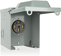 Vista 7 de Caja de toma de corriente de 30 amperios para RV, receptáculo NEMA TT-30R de 125 voltios, enchufe exterior cerrado y con cerradura, panel