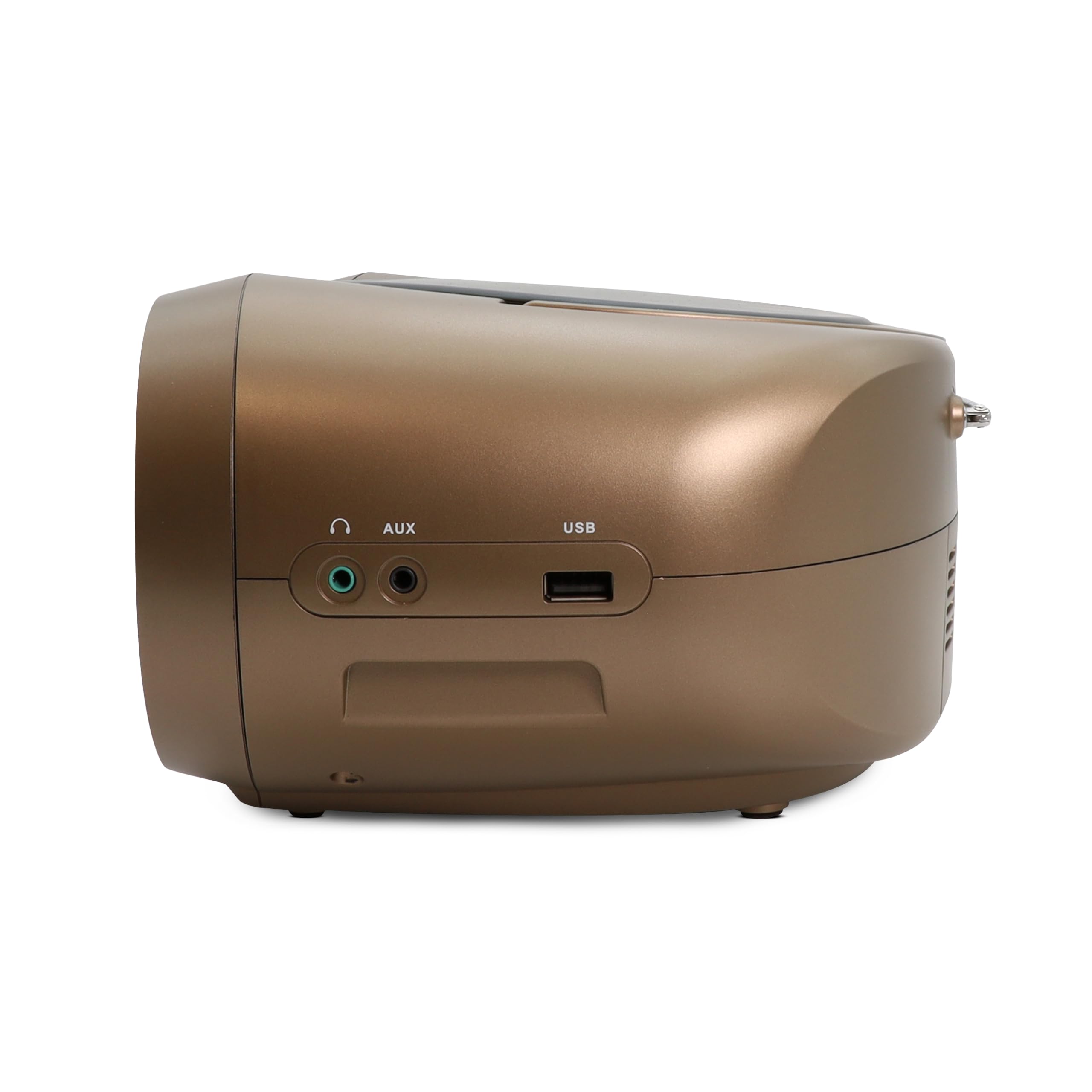 Lettore CD Copper & Black con radio FM, porta USB, funzione Sleep e ID3
