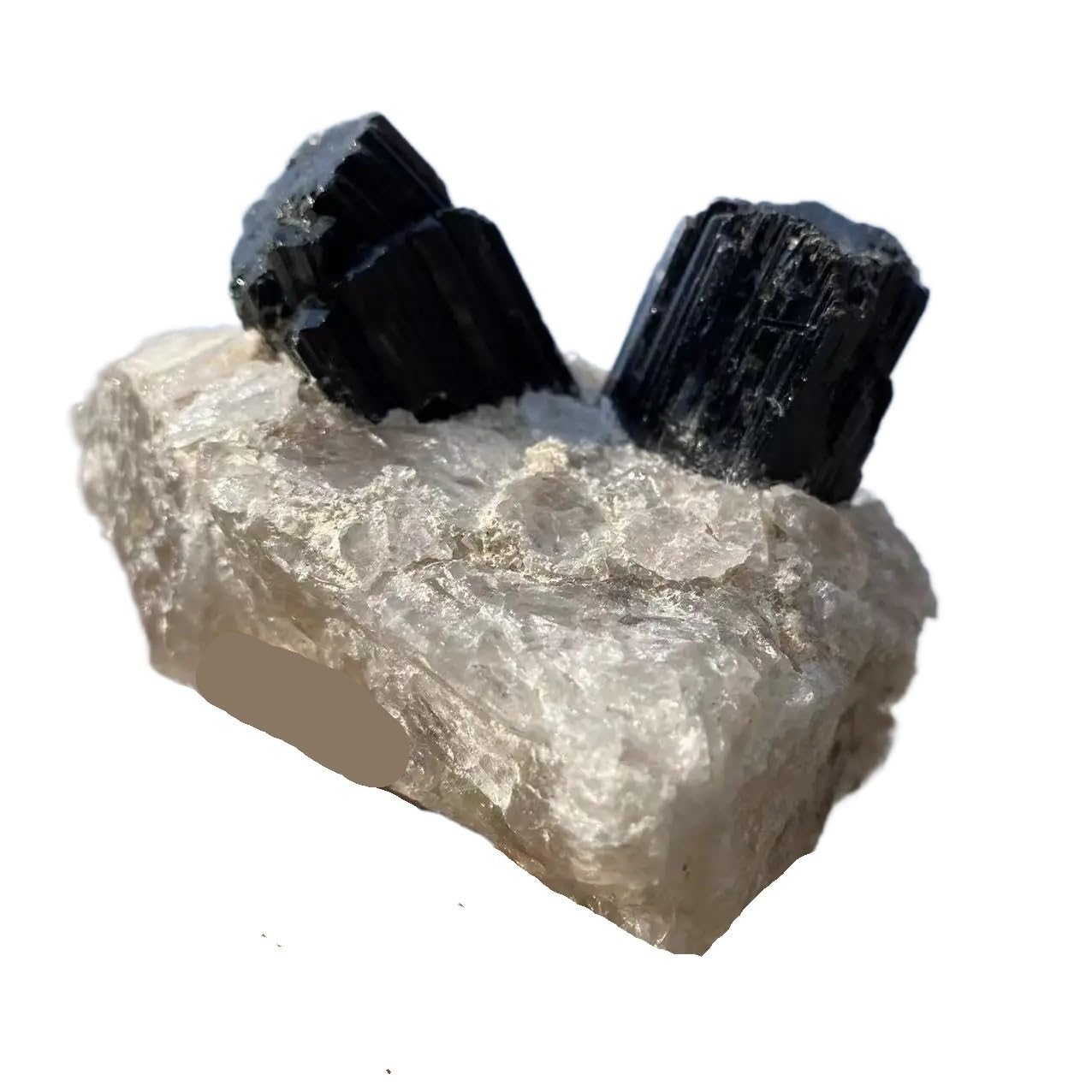 YLQUXEUV 1pc 300-400g Quartz Black Tourmaline Symbiotic Raw Stone