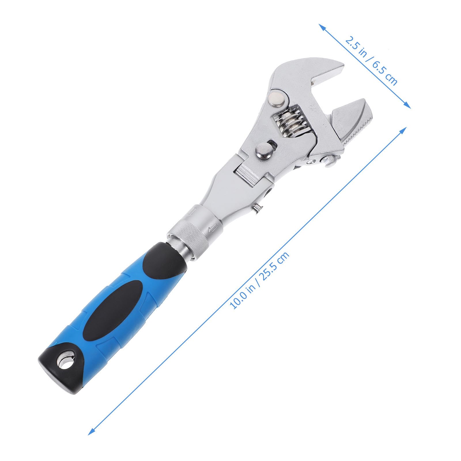 GALPADA Llave Inglesa Carraca Ajustable de 10 Pulgadas Trinquete de Alta Resistencia, Acero Cromo Vanadio, Doble Modo y Diseño Plegable para Instalación y Reparación Mecánica