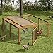 MoNiBloom Portable Chicken Run Rabbit Hutch Folding Chicken Cage Hen Coop for Indoor/Outdoor, Top and Side Opening Doors Small Animal Pet Playpen No Assembly Required Poultry Cage 45.5 x 42.5 x 20 in