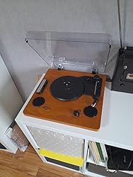 VIFLYKOO Plattenspieler Bluetooth - Retro Vinyl Player Mit Lautsprechern, 33/45/78 U/min