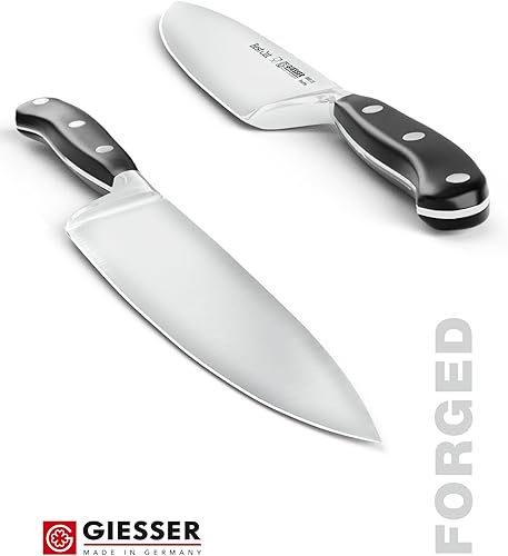 Miniatura 4 de Giesser desde 1776, BestCut, cuchillo de chef fabricado en Alemania – 8 pulgadas (X55) acero alemán forjado cuchillo de chef profesional Full Tang