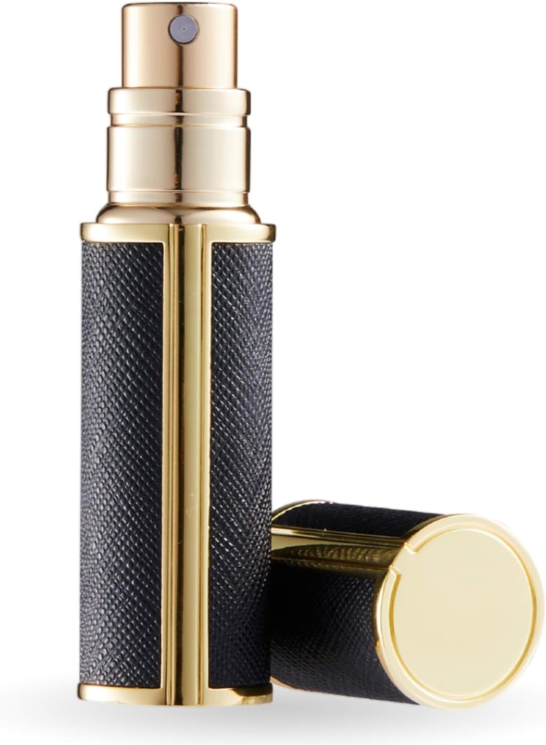 Refillable Perfume Bottle Atomizer for Travel,Portable Easy Refillable Perfume Spray Pump Empty Bottle for men and women with 5ml Mini Pocket Size (SU.G-Black)…