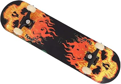 Fire skull skateboard Clearance