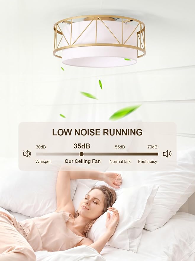 Ventilador de Techo 20" Con Luz y Control Remoto 6 Velocidad miniatura 4