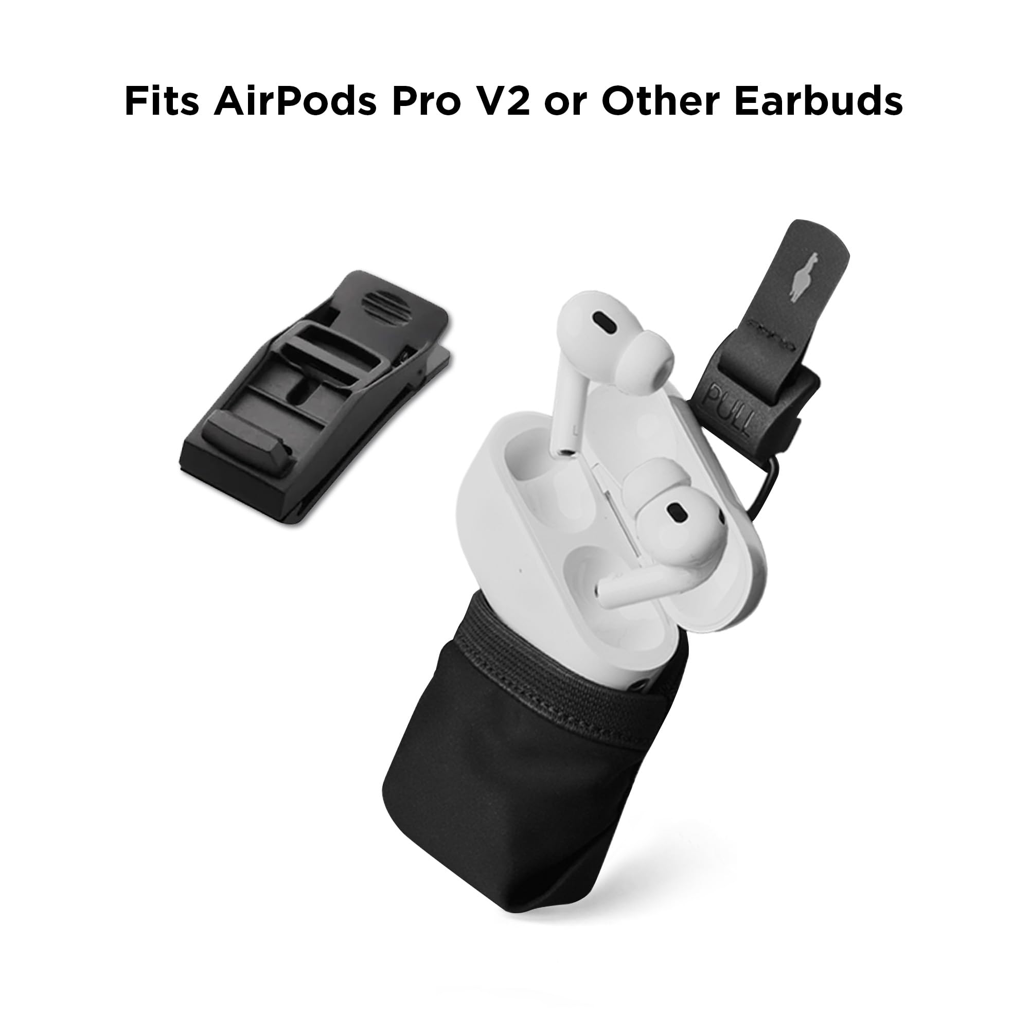 ALPAKA HUB Earbuds Pouch - Magnetyczne etui na słuchawki | Clip HUB Fidlock, rozszerzalna kieszeń kompatybilna z AirPods Pro, szybki dostęp, ochrona