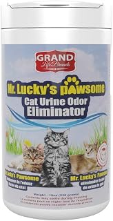 Mr. Luckys Premium, ALL-NATURAL Cat Urine Odor Eliminator Keeps Litter Box Smelling Fresh, Removes Stinky Smell of Cat Pee From the Air. Safe for pets and humans, does not stain floors and furniture