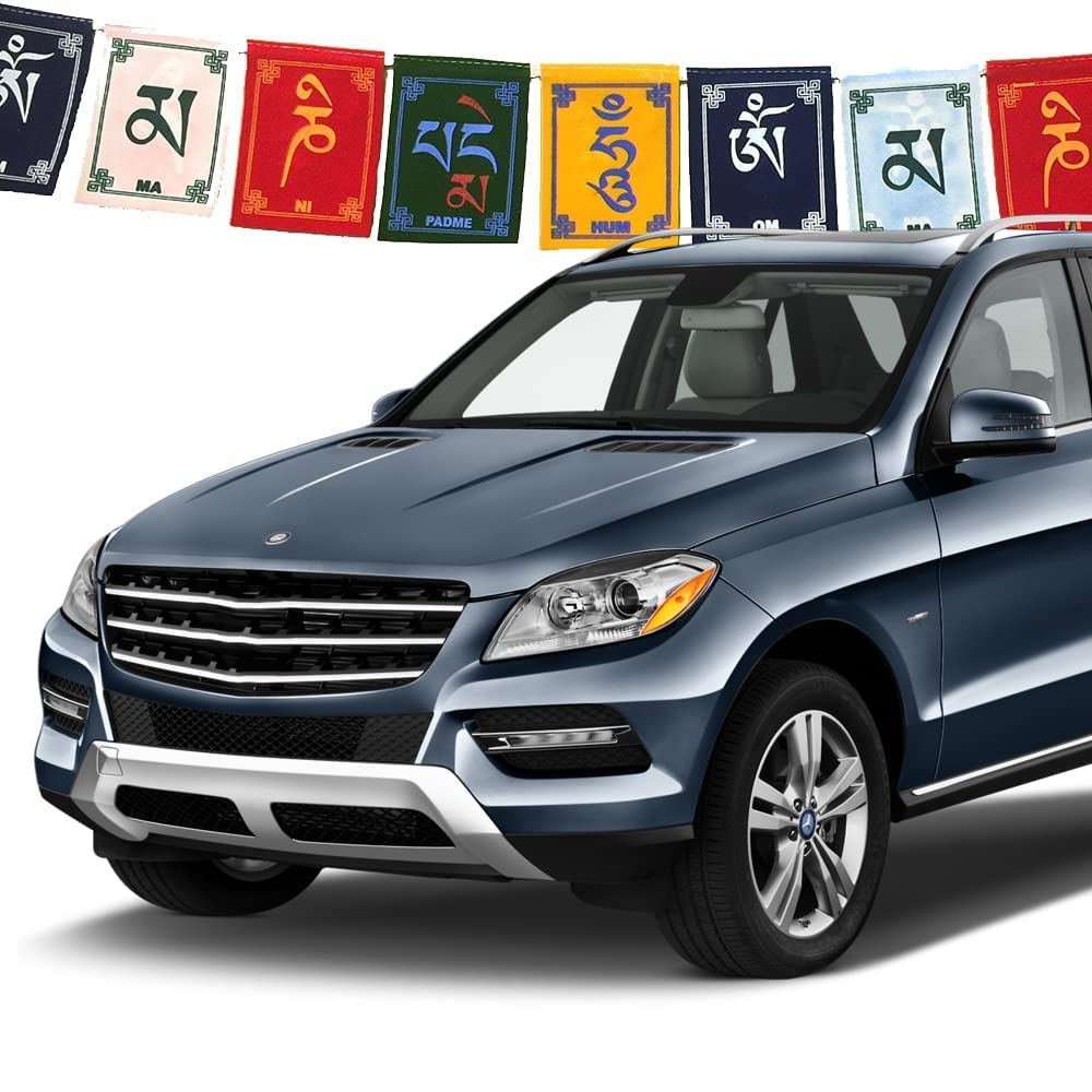Tibetan Prayer flag for CAR | Peace Mantra Leh Ladakh Flag For Car | Home Decoration Prayer Tibetan flag | Om Mani Padme Hum | Multicolour (Pack of 2) (B0DBG6TTS7) Amazon Price History, Amazon Price Tracker