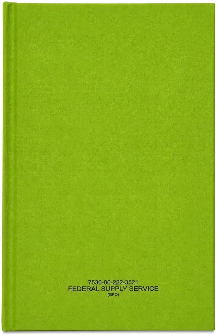 Green Military Log Book, 5.25 x 8 Cloth-Wrapped Hardcover, 192 Lined Pages