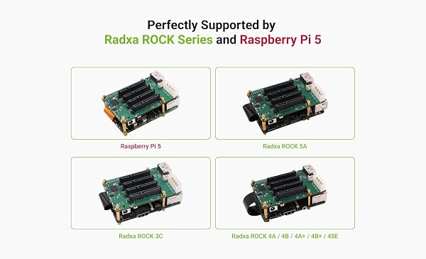 Radxa Penta SATA HAT, Up to 5X SATA disks HAT for Raspberry Pi 5 and Rock Pi SBCs, Mini NAS Server, Single Board Compute