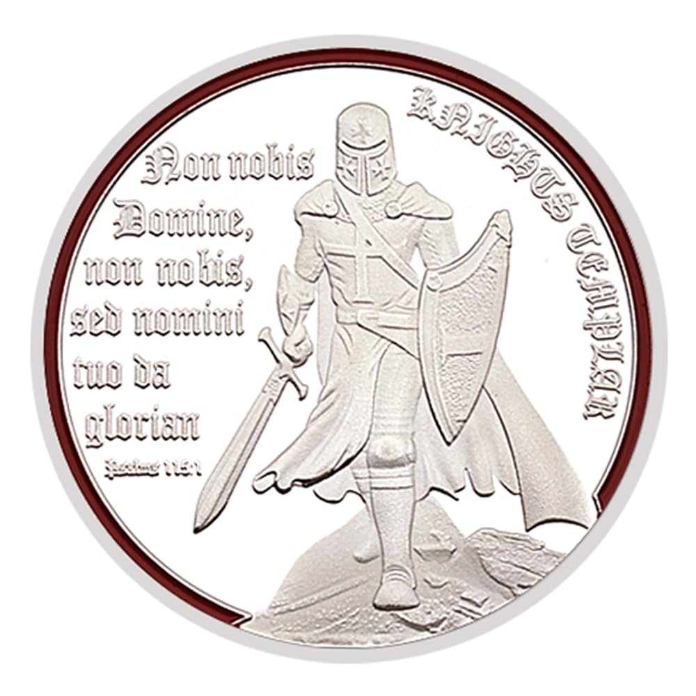 Knights Templar Challenge - Moneta commemorativa da collezione con medaglione in metallo
