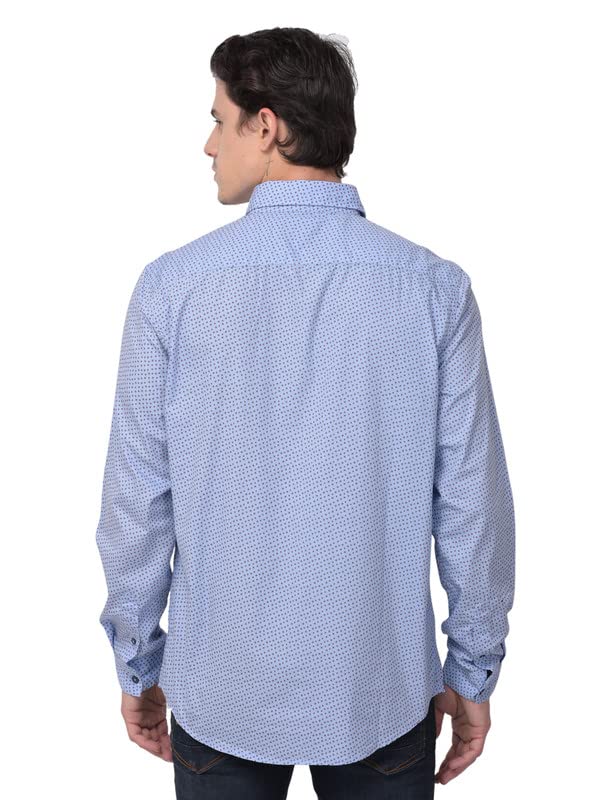 Image of Woodland Mens Cotton Printed Casual Regular Fit Full Sleeves Shirt