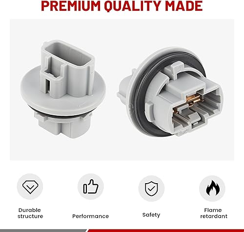 Miniatura 3 de RED WOLF Enchufe de luz de señal de giro delantero seleccionado para Toyota Tundra Tacoma Corolla Sequoia 2006-2019 Reemplazo de bombilla de señal