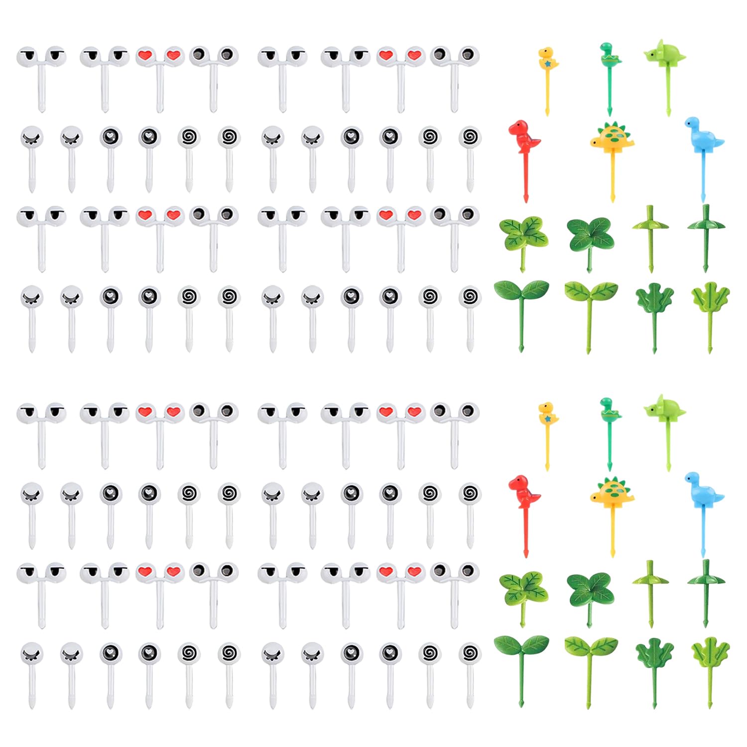 NIDHFG 108 Pieces Cartoon Fruit Forks, Plastic Fruit Forks, Party Fruit Forks, Creative Fruit Forks, Mini Fruit Forks.