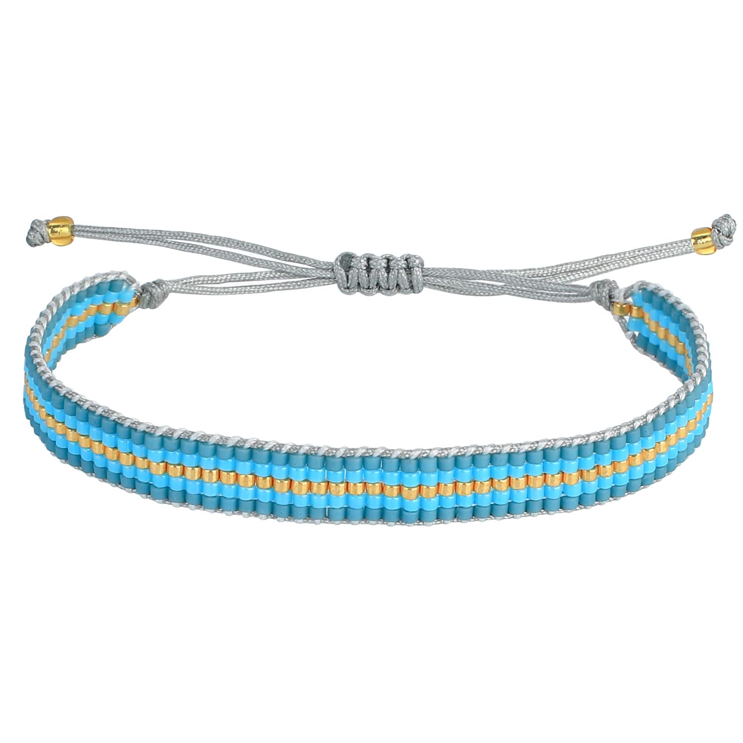 KELITCH Freundschaftsarmband Handgewebt Bunte Perlen Wickelarmband Für Damen