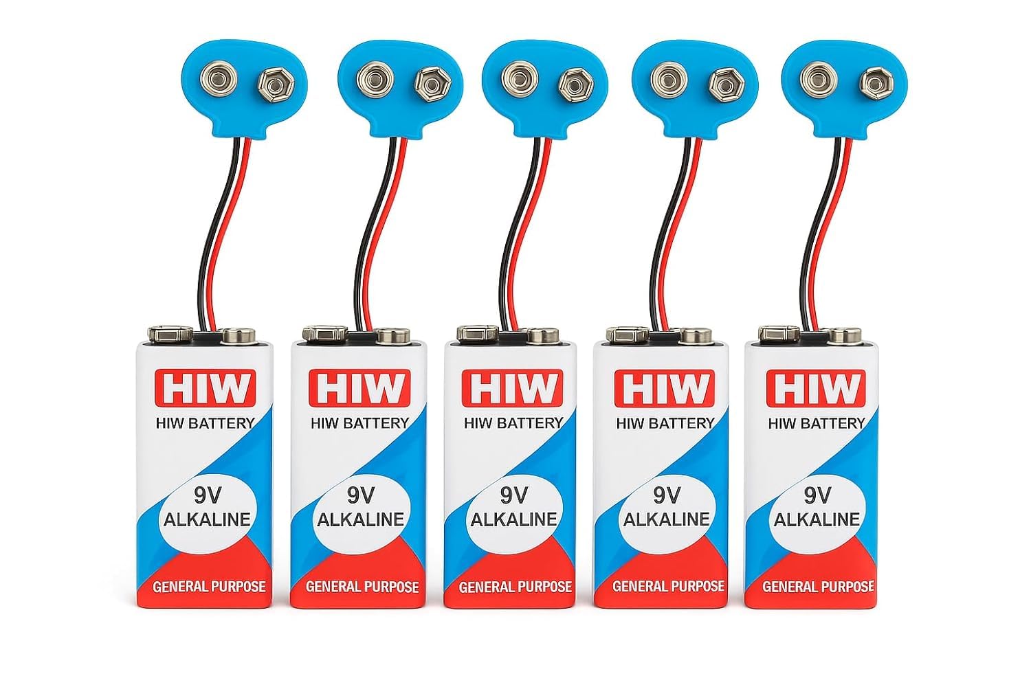 9V Battery (Pack of 5) with Connector | Long-Lasting Power for Multimeters, Toys, Remote Controls, Smoke Detectors & School Science Projects | Leak-Proof Heavy Duty Batteries-image-49