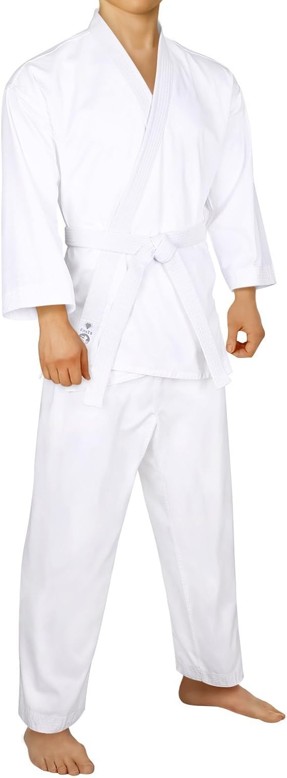 FitsT4 Karate Uniform with Belt 7.5oz Lightweight Martial