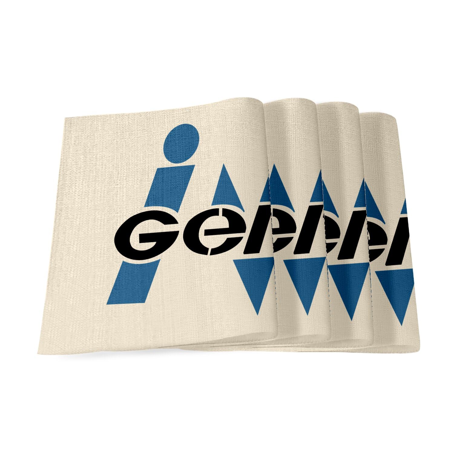 Sets de table en lin geek et cinema grand format 40x28.5 cm pour decoration de table lot de 4
