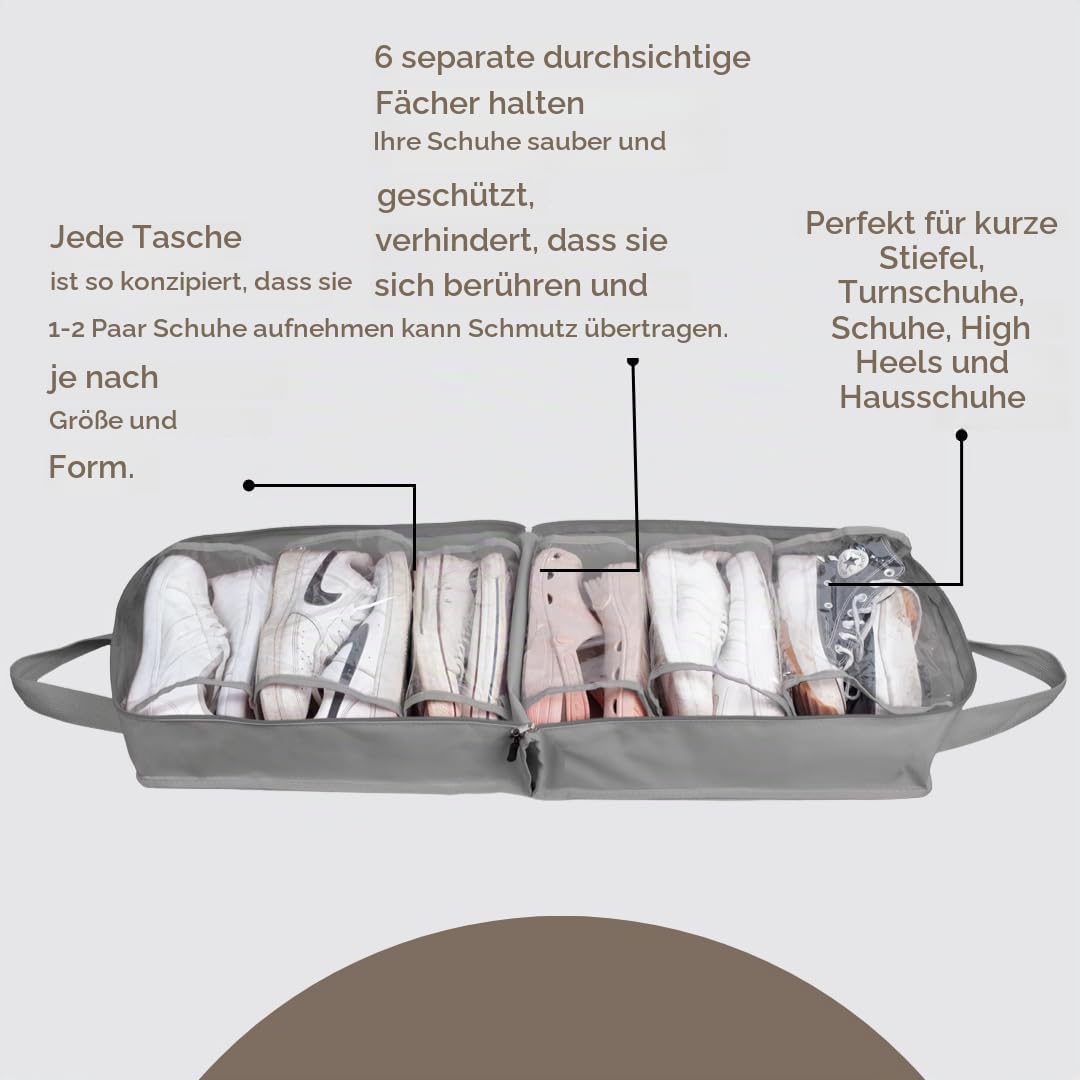Tragbare Schuhtasche für Reisen - Organizer und Aufbewahrungstasche Mit Gepäckhülle für Damen und Herren, Cloud