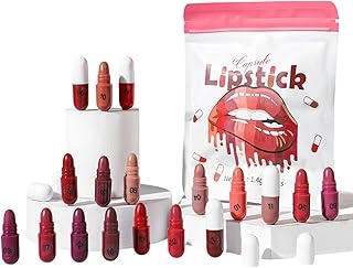 Mini juego de colores de lápiz labial, kit de...