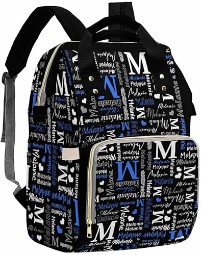 Artsadd Bolsas de pañales personalizadas con nombre personalizado Monogram Backpack Baby Shower Regalos, Estampado 33, Mochilas Daypack