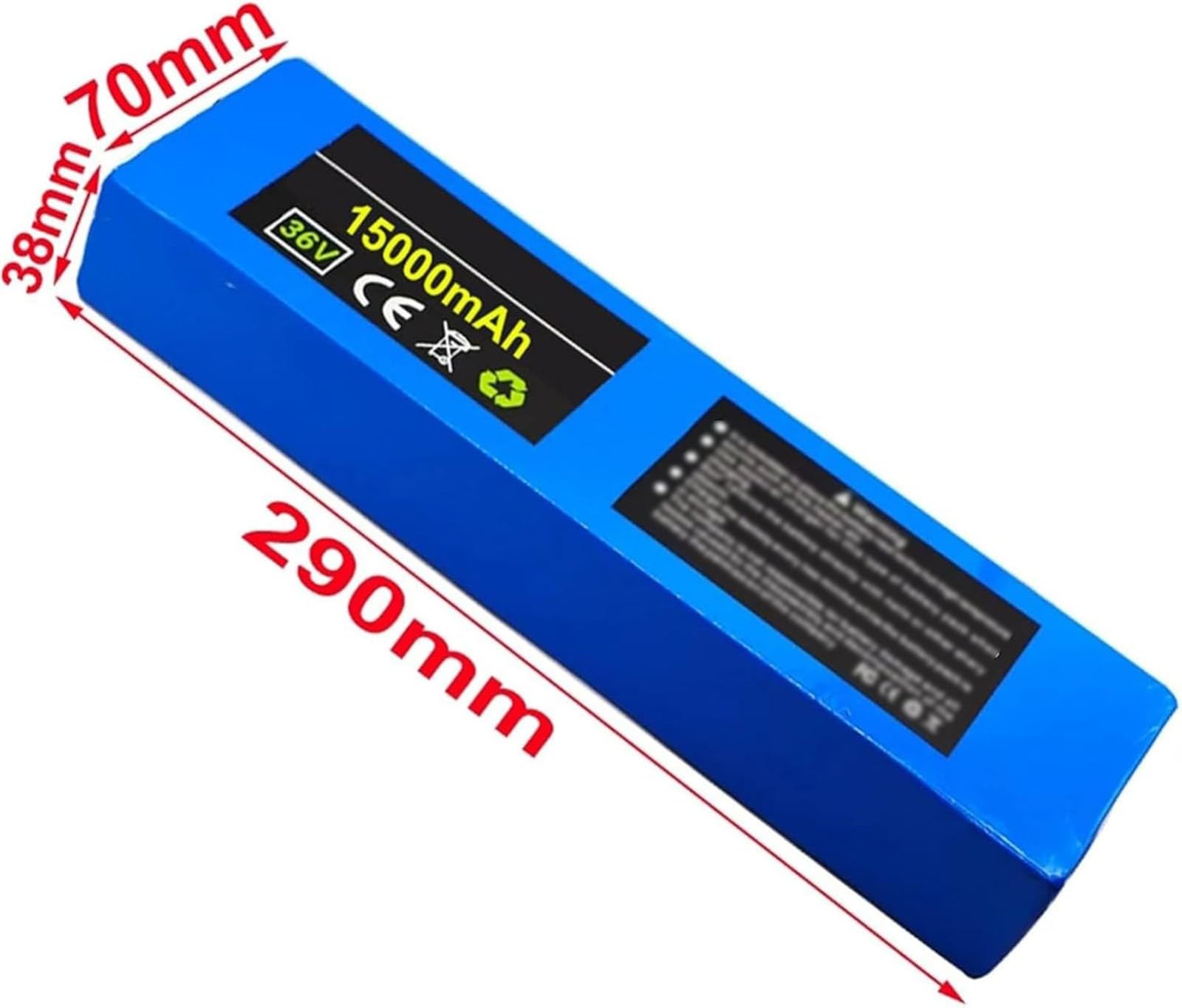 Batterie De Vélo Électrique 36V 15Ah Batterie Ebike Batterie Rechargeable 10S3P Haute Puissance Batteries avec Chargeur pour 150W 250W 350W 500W Moteur