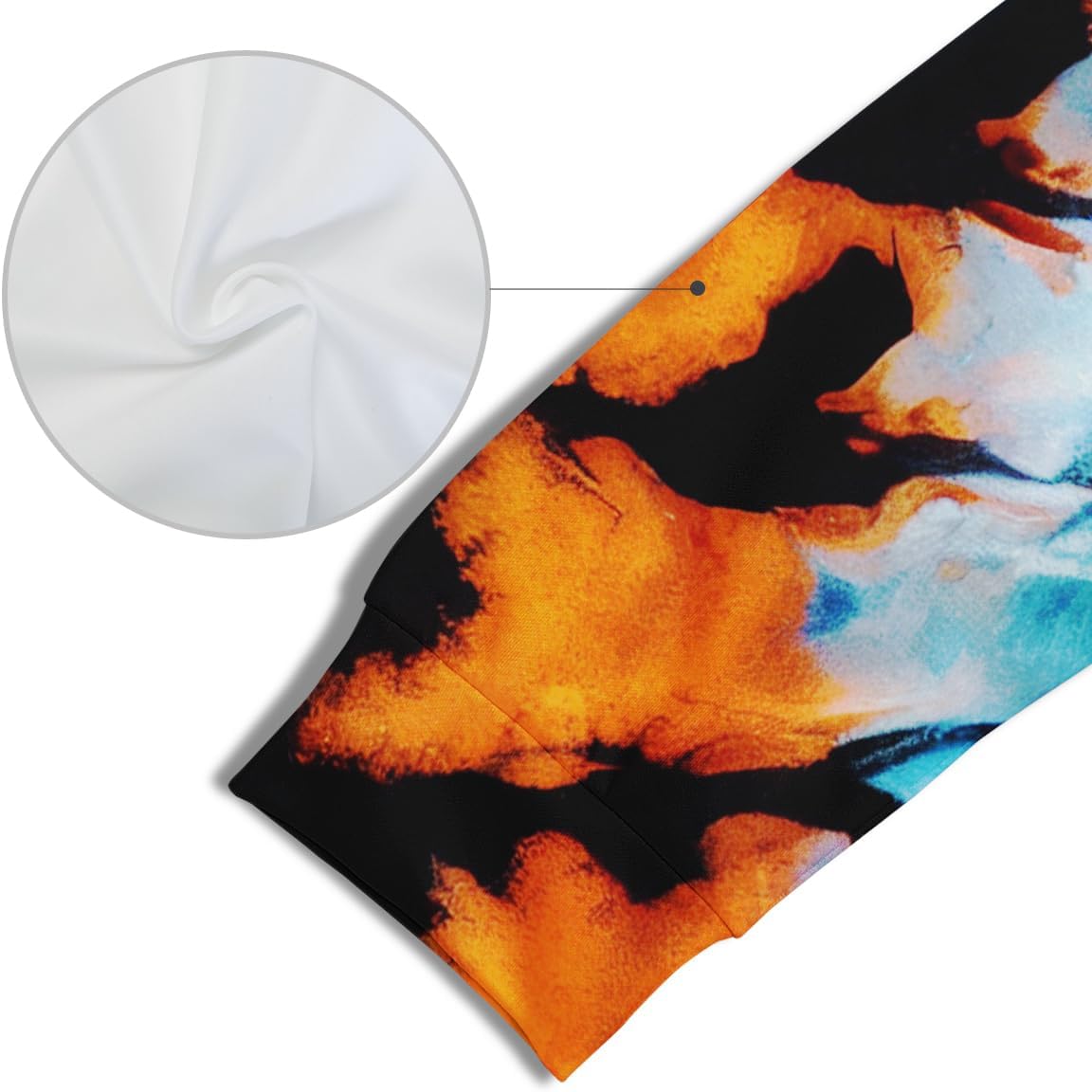 TiwBski Novelty Tie Dye Style Hoodies for Men Spiral Streak Print Sweatshirt Pullover - Image 5