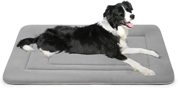 JoicyCo Large Dog Bed Pad Mat 36/42/48 inch Soft Washable Non Slip Dog Crate Mat