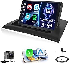 Hikity [4+64GB] Android 15 Car Radio, for BMW X3 E83 2004-2010 Radio, CarPlay Android Auto Wireless, 9" Touch Screen, GPS/WiFi/Mirror Link/Bluetooth/DSP+AHD Rear Camera