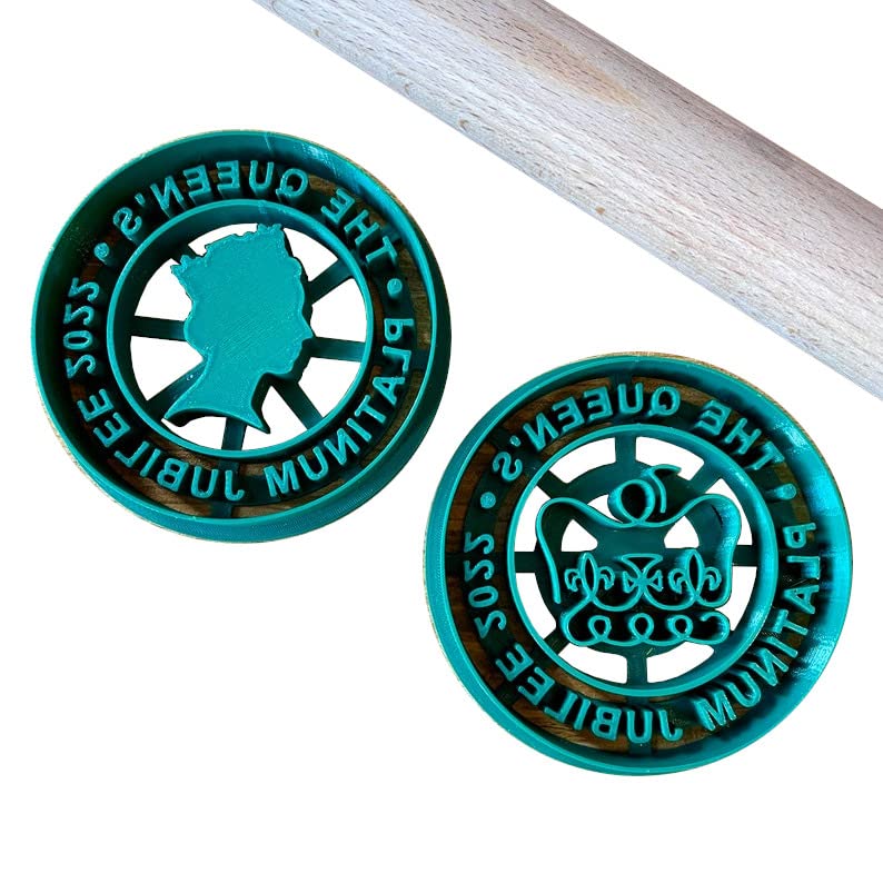 Queen's Platinum Jubilee Cookie Cutter Set Biscuit Fondant Clay cutter Dough Street