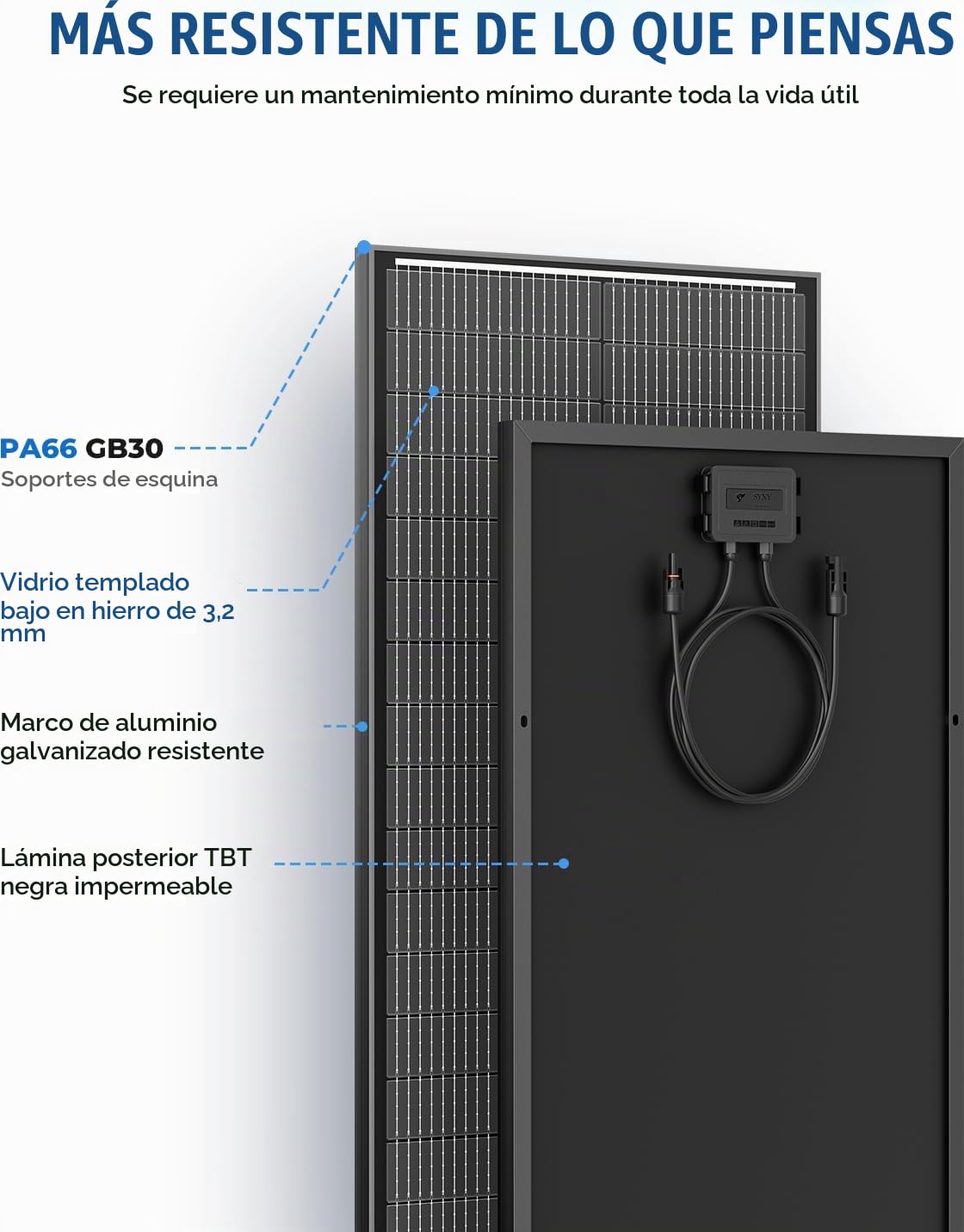 Módulo solar de 12 V, módulo PV, panel solar de 18 BB, paneles solares monocristalinos para caravana, balcón, cobertizo de jardín, barco (100w black) | Módulos fotovoltaicos monocristalinos tipo N 18BB para RV, marina, techo, granja, remolque, sistema fue