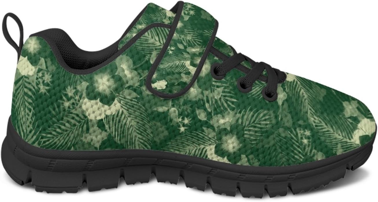 Boho Floral Girls Slip On Sneakers with Hook and Loops Flexible Breathable Sneakers for Kids Girls Reduce Pressure On The Foot Running Shoes Kids Stitch Fashionable Indoor Soccer Shoes - Image 2