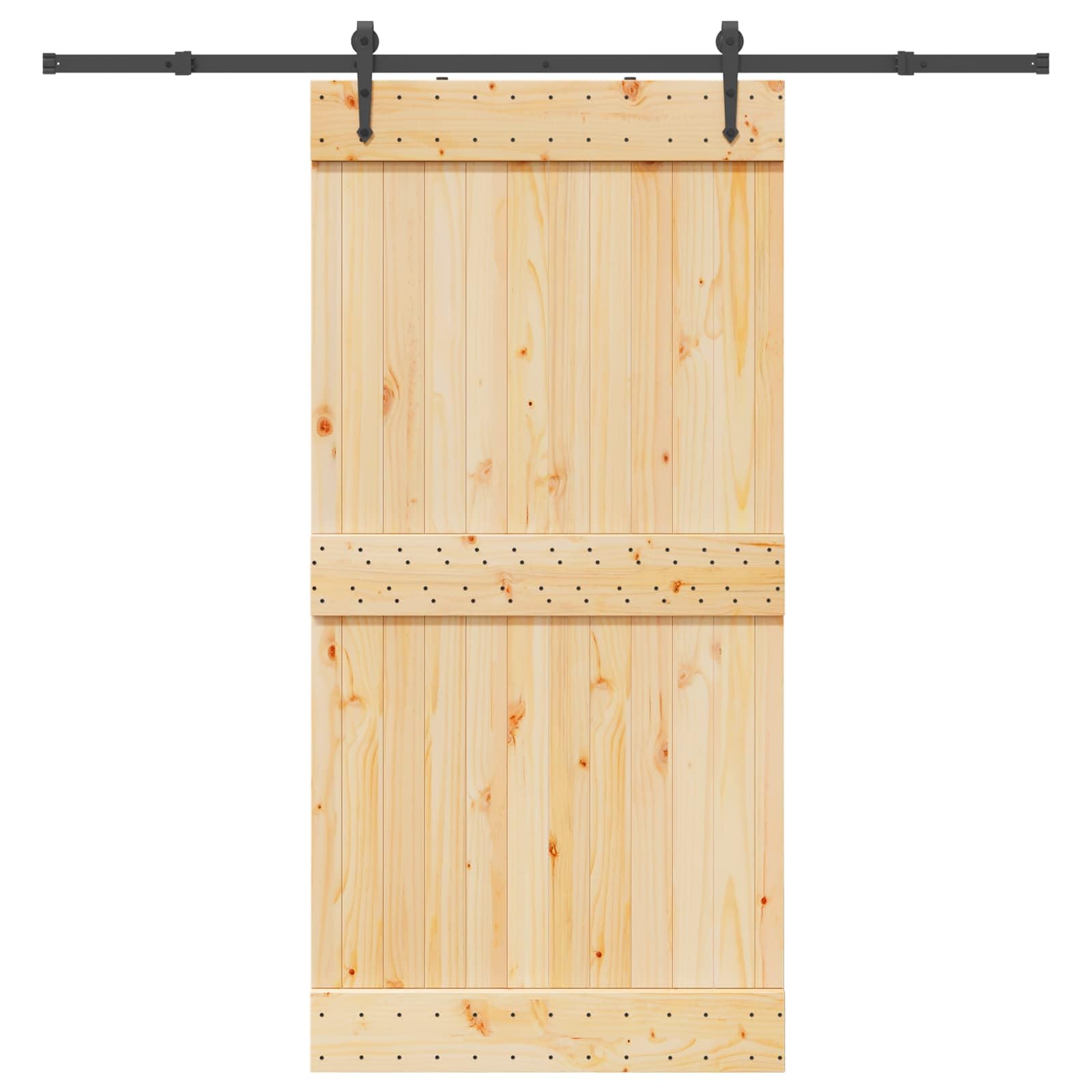 Porta scorrevole NARVIK in legno di pino e acciaio 100x210 cm per interni