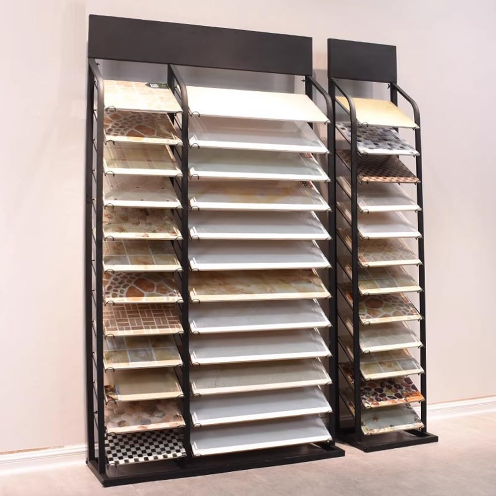 Du Bodenfliesen-Display RSturdy Einzelhandelsständer für Proben mit Schlitzen (70 x 30 x 185 cm), perfekt für Ausstellungsräume, Einzelhandelsgeschäfte und den Heimgebrauch