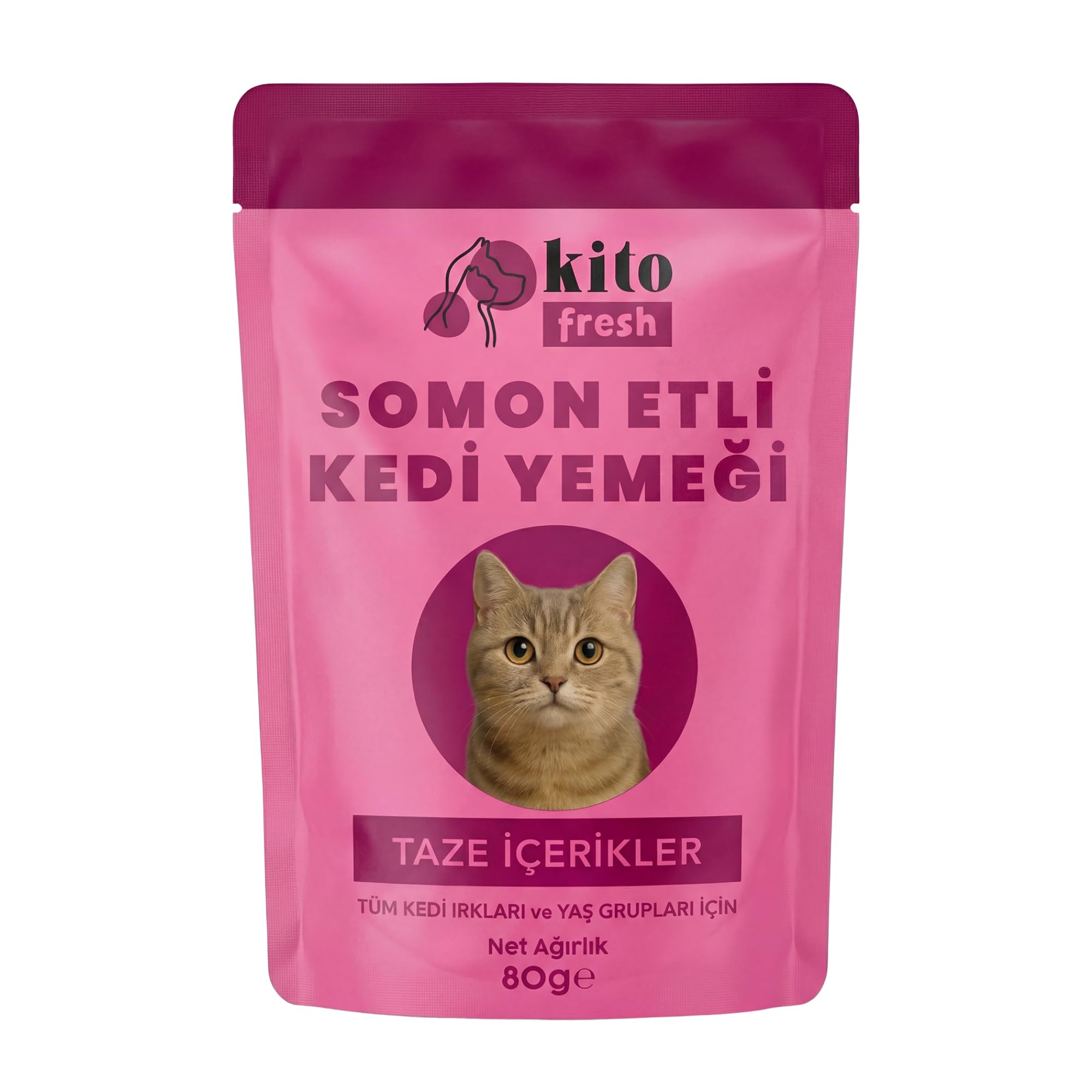 Kito Fresh Somonlu Kedi Yemeği 80 g