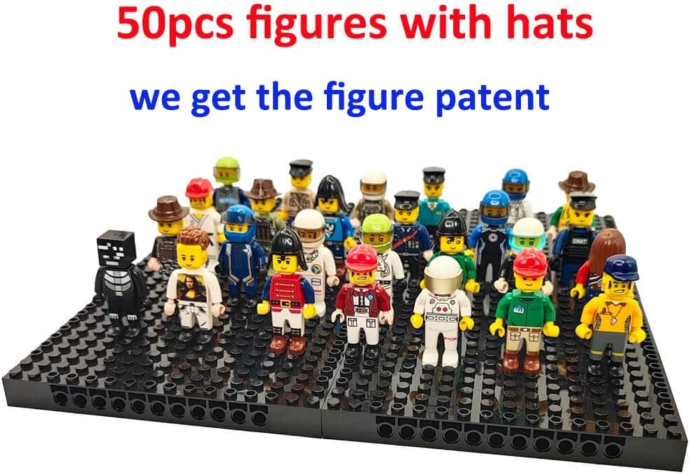 50pcs Mini Figure People Action Figure, Minifigure Stuffer Toys Building Sets, WW2 Army Building Block Toys