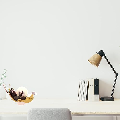 Miniatura 7 de Dispensador de cinta de cáscara de plátano, divertidos suministros de oficina de animales, accesorio de escritorio único, 5.25 pulgadas