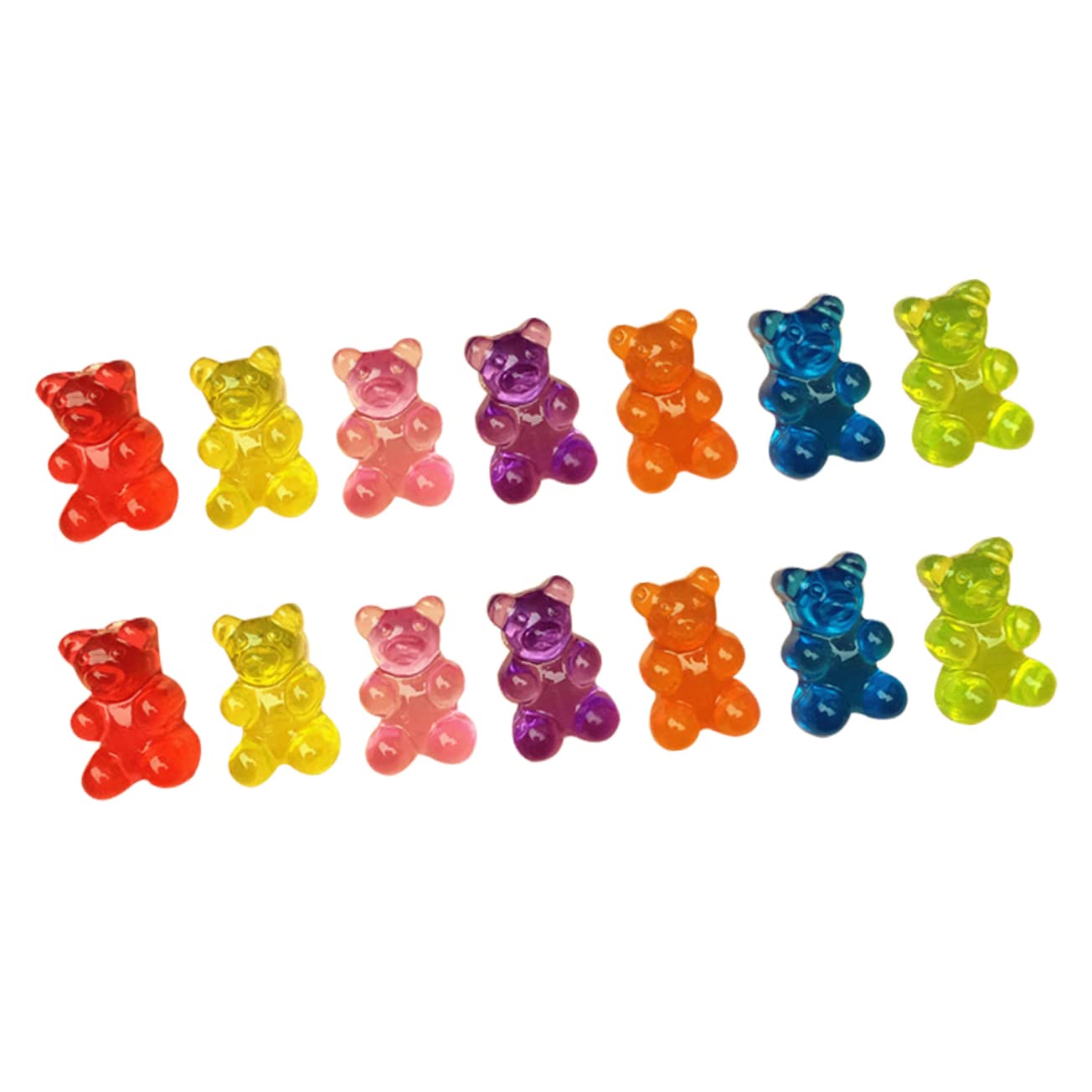 Clous d'oreilles ours colorés POPETPOP (7 paires) en alliage léger pour femme - 8