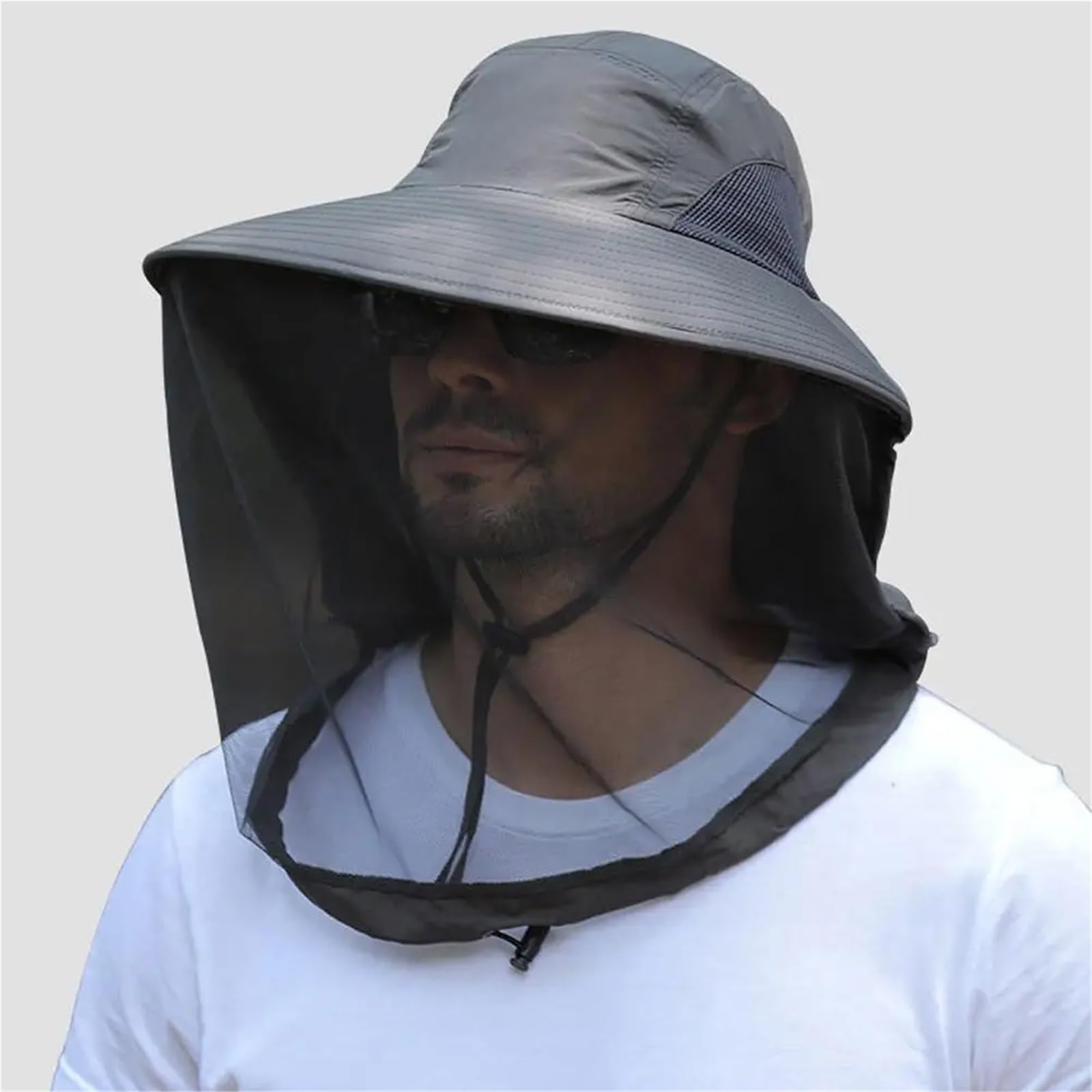 Cappello da campeggio con rete antizanzare, Cappello Mosquito Face Neck ion da pescatore unisex Multicolor | Color 4