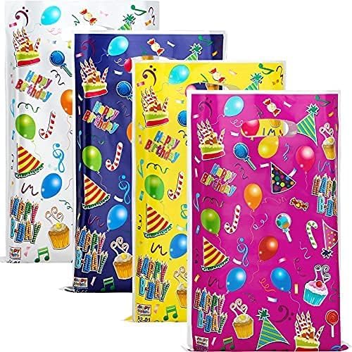 Image of VRB Dec 24pcs Foil Guddy bags, return gift bags for kids birthday, Happy Birthday Party Return Gift Bags For Boys and Girls, Colorful Gift Bag (24pcs Mix Bag)