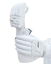 WHITEDOT SPORTS Citadel Levlon White Players Leather Cricket Batting Gloves, Suitable for Mens Right Hand, White gallery image