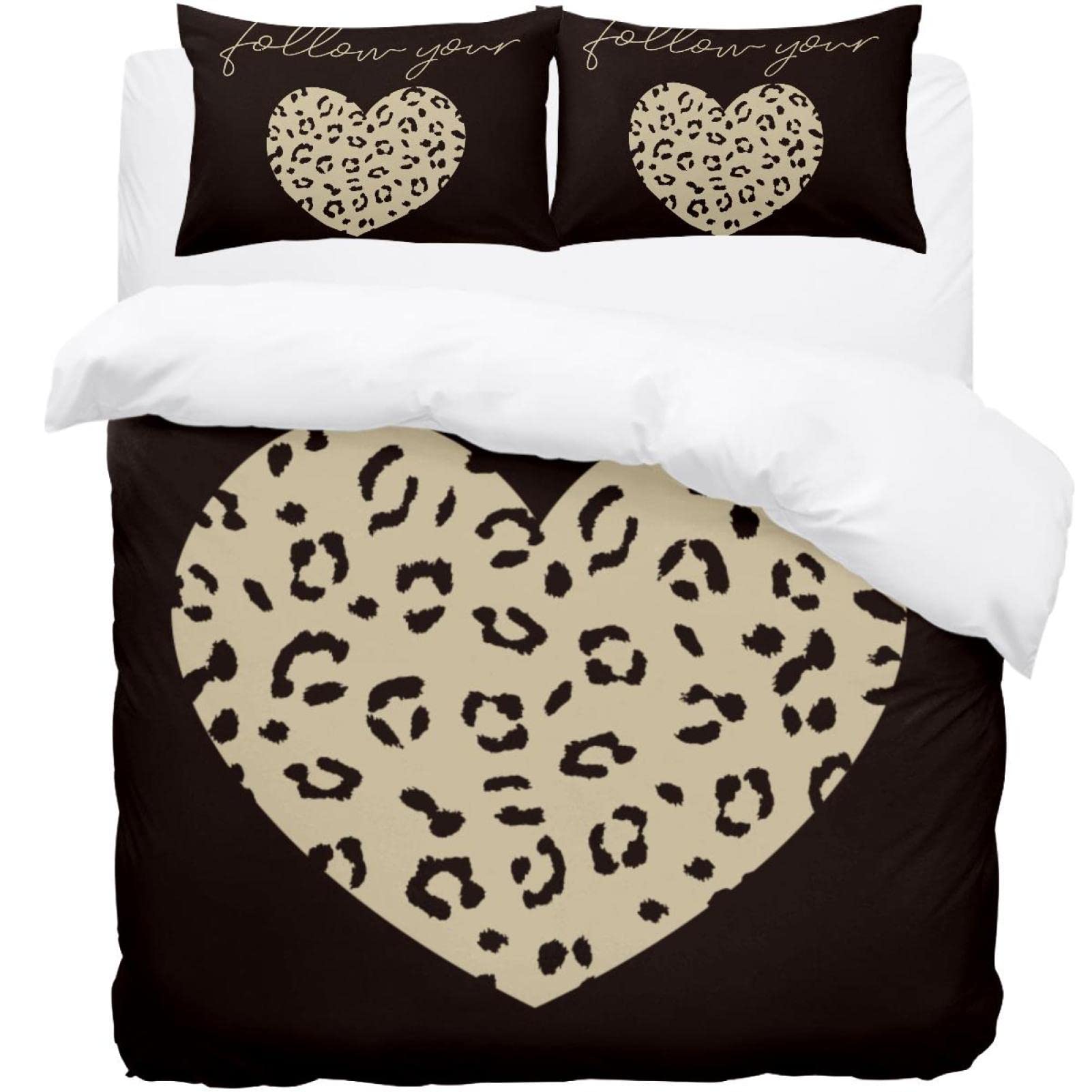 Housse de couette léopard Follow Your Heart pour transformer votre chambre en cocon moderne