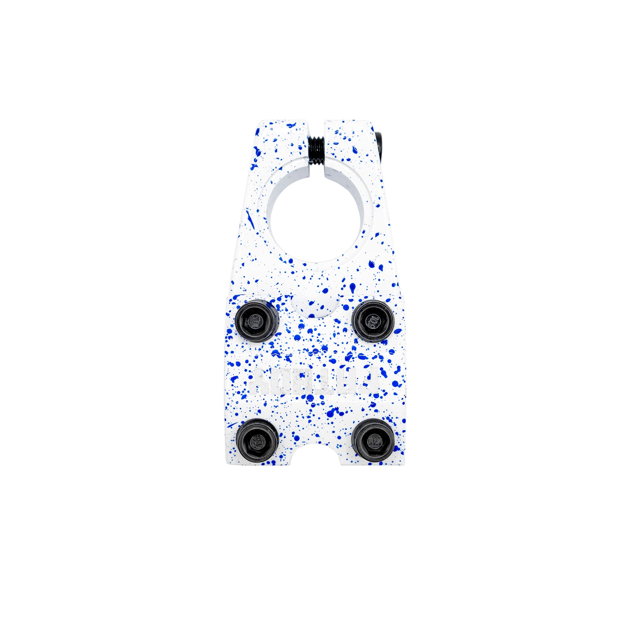 Fatboy Mini BMX Stem - (22.2mm Handlebar Clamp) (White/Blue Splatter)