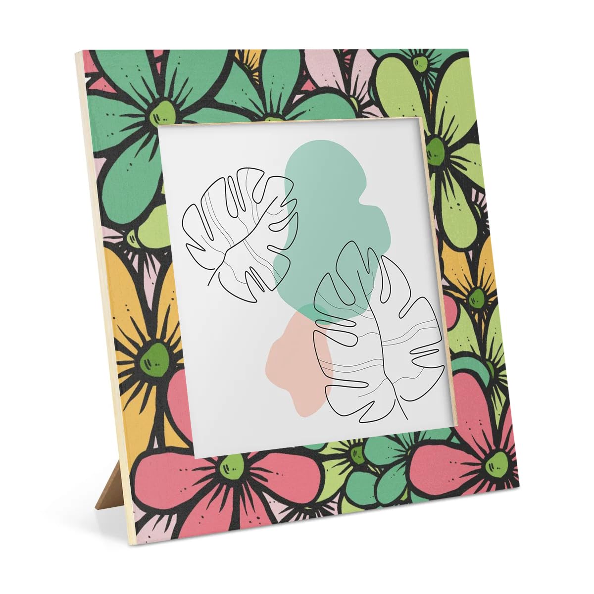 Amazon.com - KOBLEN Large Picture Frame Floral Red Green 8x8