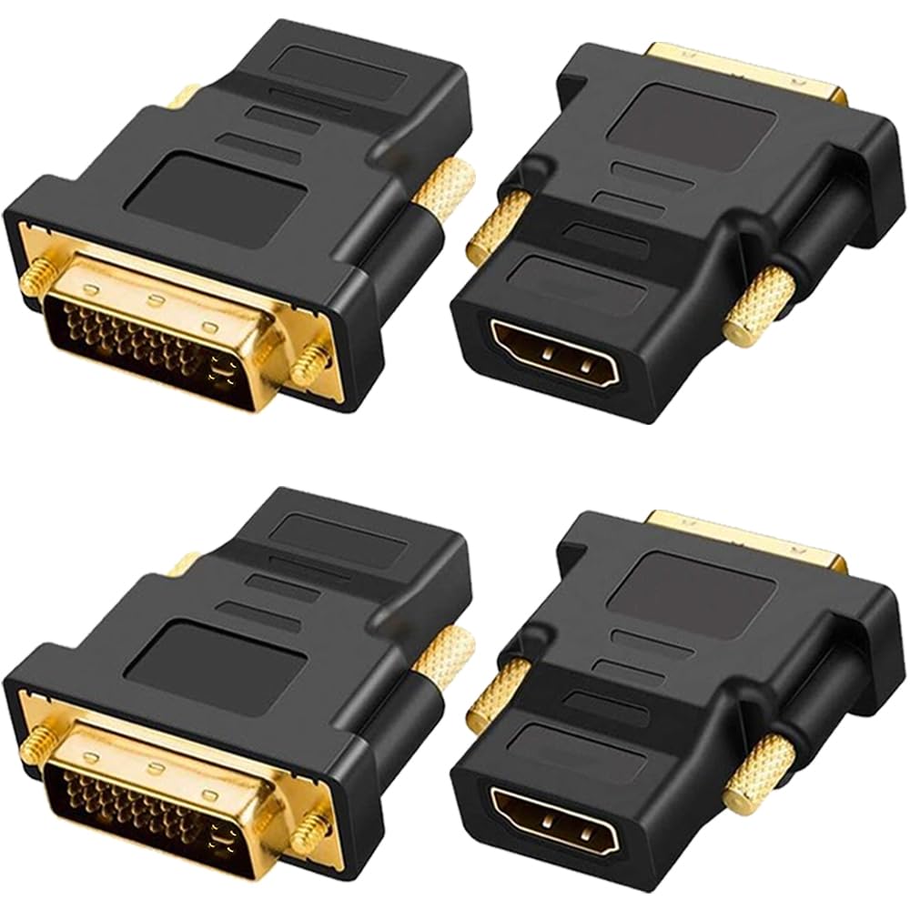 Gold-Plated DVI Male (24 + 5) to HD Female Converter Adapter for TV