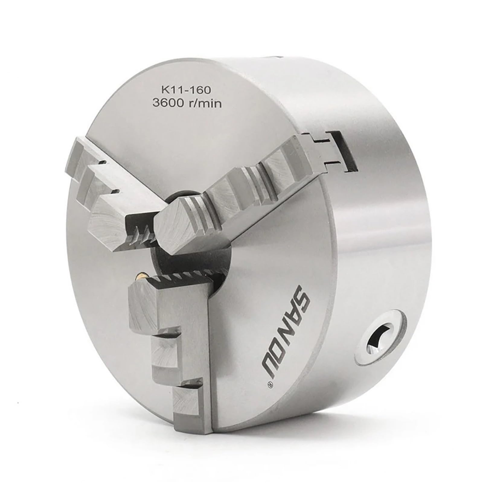 3 Jaw Metal Lathe Clamp Cartridge Chuck K11-160 6" 160mm Manual Self-Centering M8 for Grinding Machines Milling Machines