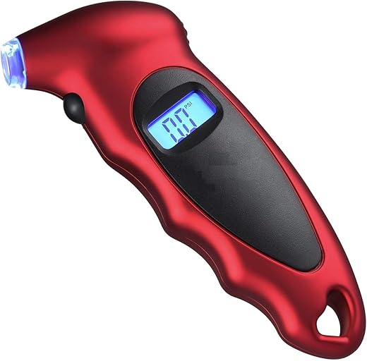KeepCart Digital Tyre Pressure Gauge 150 PSI 4 Settings Digital Tire Pressure Checker with Backlit LCD and Non-Slip Grip for Car Truck SUV Motorcycle Bicycle Auto Accessories